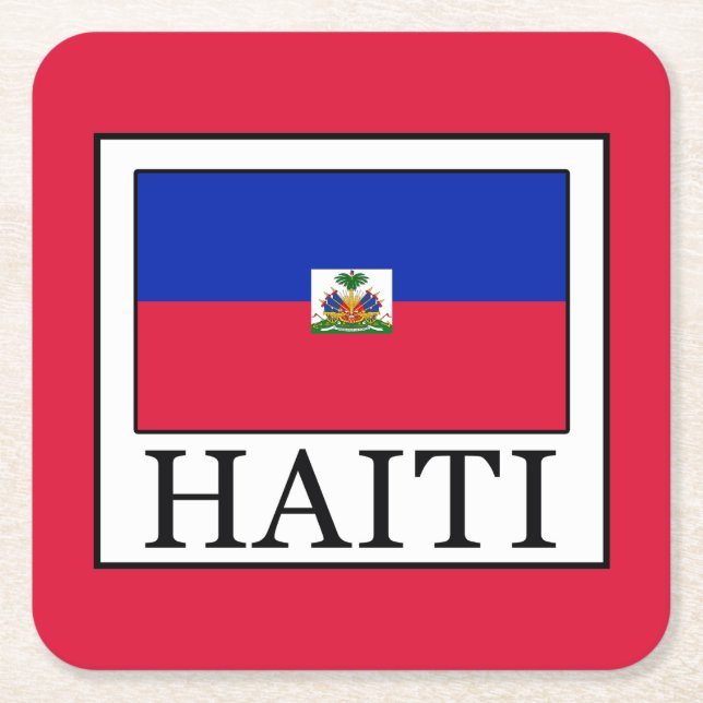 Haiti Rechteckiger Pappuntersetzer (Vorderseite)