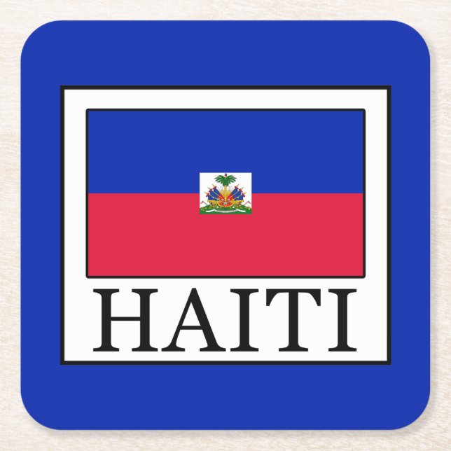 Haiti Rechteckiger Pappuntersetzer (Vorderseite)