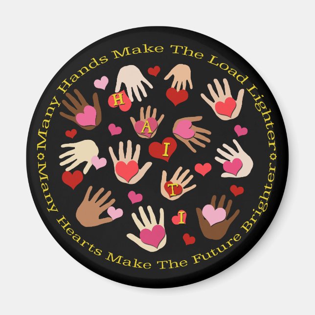 Haiti Relief Valentine Kühlschrankmagnets Magnet (Vorne)