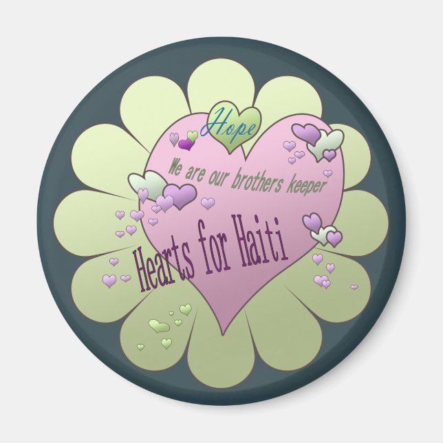 Haiti Relief Valentine Kühlschrankmagnets Magnet (Vorne)