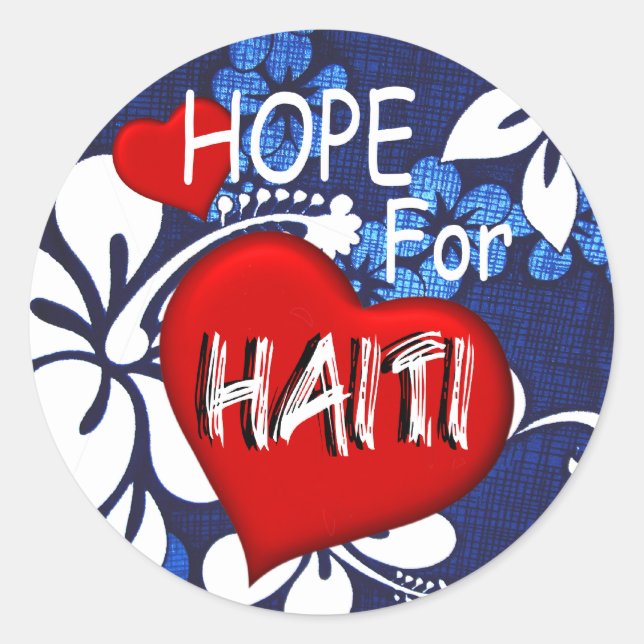Haiti Relief Valentine Stickers (Vorderseite)