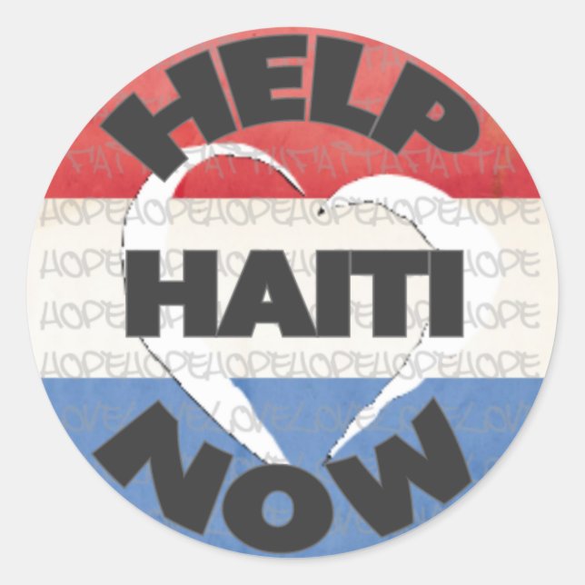 Haiti Relief Valentine Stickers (Vorderseite)