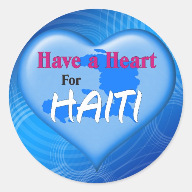 Haiti Relief Valentine Stickers (Vorderseite)