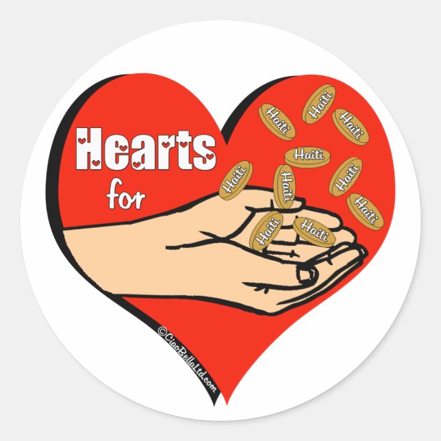 Haiti Relief Valentine Stickers (Vorderseite)