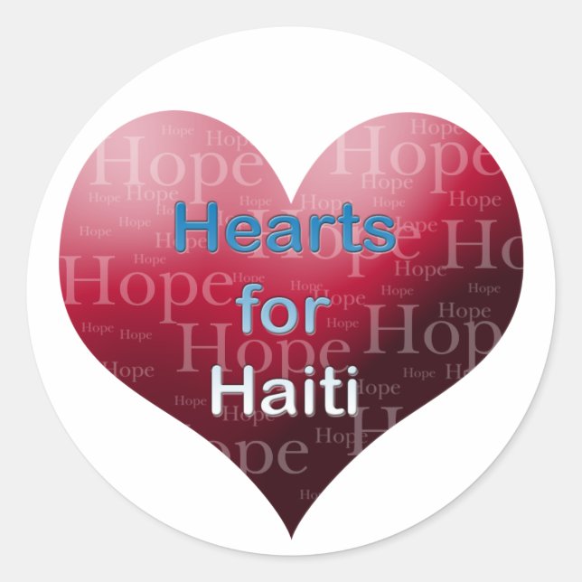 Haiti Relief Valentine Stickers (Vorderseite)