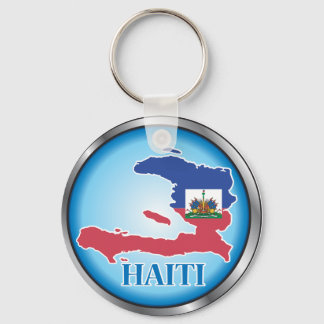 Haiti Round Button.ai Schlüsselanhänger