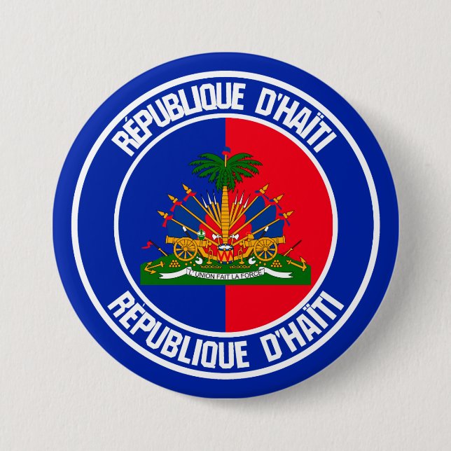 Haiti Round Emblem Button (Vorderseite)