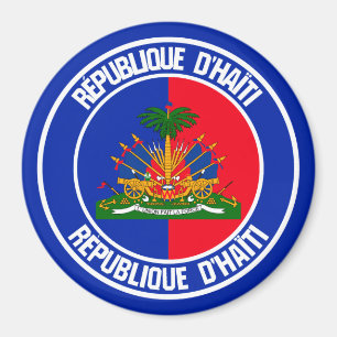 Haiti Round Emblem Magnet