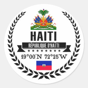 Haiti Runder Aufkleber
