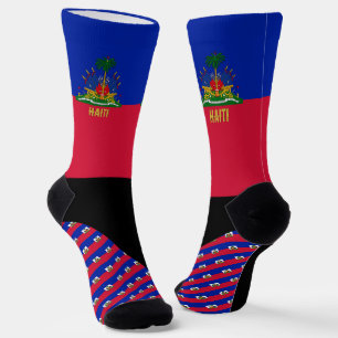 Haiti Socken, haitianische Flaggenfarben / Sport Socken