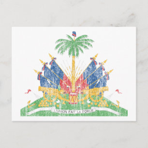 Haiti Wappen Vintage Postkarte