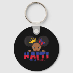 Haiti Young Queen Haitianische Flagge T-Shirt für Schlüsselanhänger