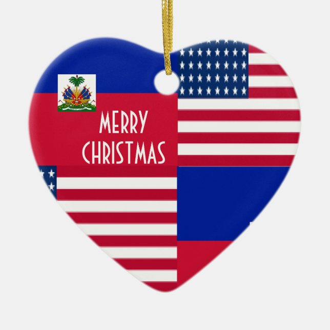 HAITIAN-AMERIKANER KERAMIKORNAMENT (Vorne)