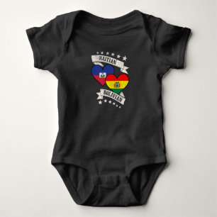 Haitian Bolivian Herzflags Haiti Bolivien Baby Strampler