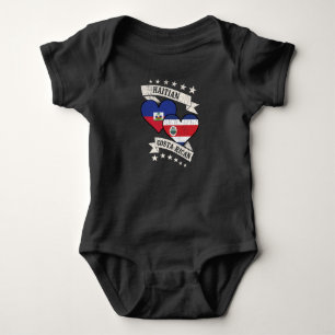 Haitian Costa Rica Herzflags Haiti Costa Rica Baby Strampler