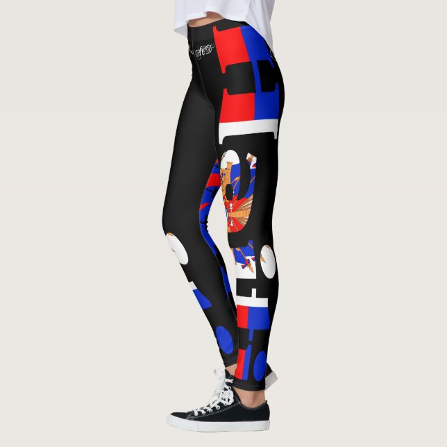 HAITIAN FLAG BLACK LEGINGS HAVIC ACD LEGGINGS (Links)