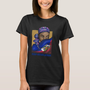 Haitian Flag Day Proud Woman Ayiti Girl Pull T-Shirt