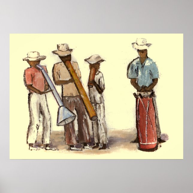 Haitian Street Musicians Poster (Vorne)
