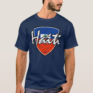 Haitianer beunruhigte Flagge T-Shirt