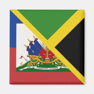 Haitianisch-jamaikanische Flagge   Die Hälfte Jam Magnet