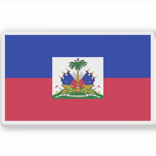 Haitianische Flagge Aufkleber (Vorderseite)