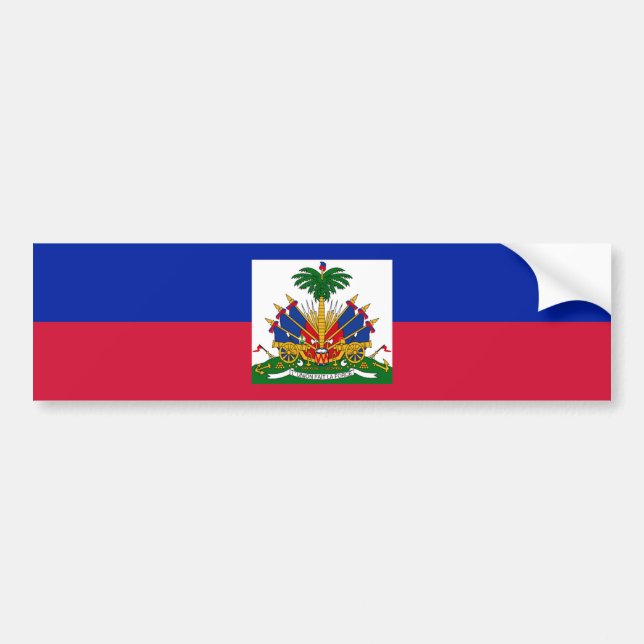 Haitianische Flagge Autoaufkleber (Vorne)
