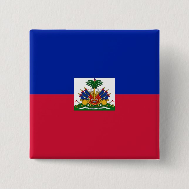 Haitianische Flagge Button (Vorderseite)
