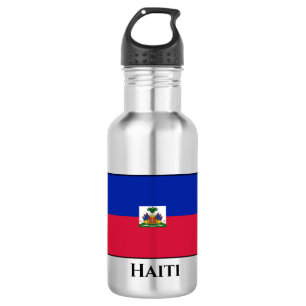 Haitianische Flagge Edelstahlflasche