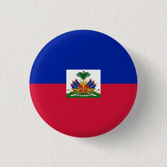 Haitianische Flagge, Flagge Haitis Button (Vorderseite)