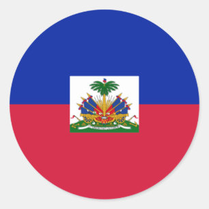 Haitianische Flagge, Flagge Haitis Runder Aufkleber