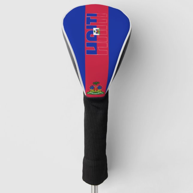Haitianische Flagge Gorgetic Patriotic Golf Headcover (Vorderseite)