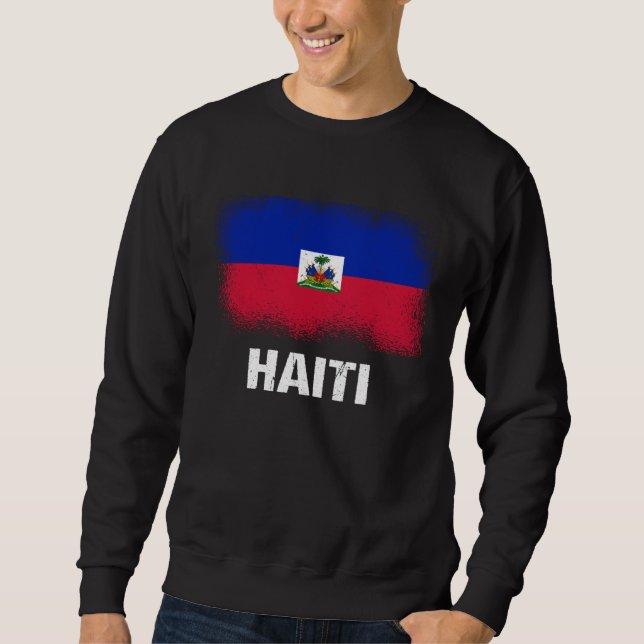 Haitianische Flagge Haiti  3 Sweatshirt (Vorderseite)