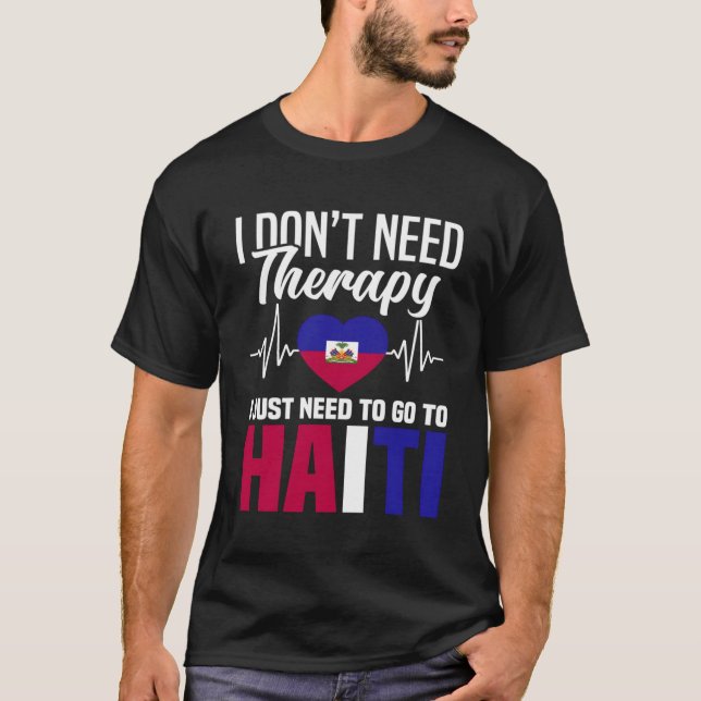 Haitianische Flagge Haitianischer Urlaub Haitian R T-Shirt (Vorderseite)