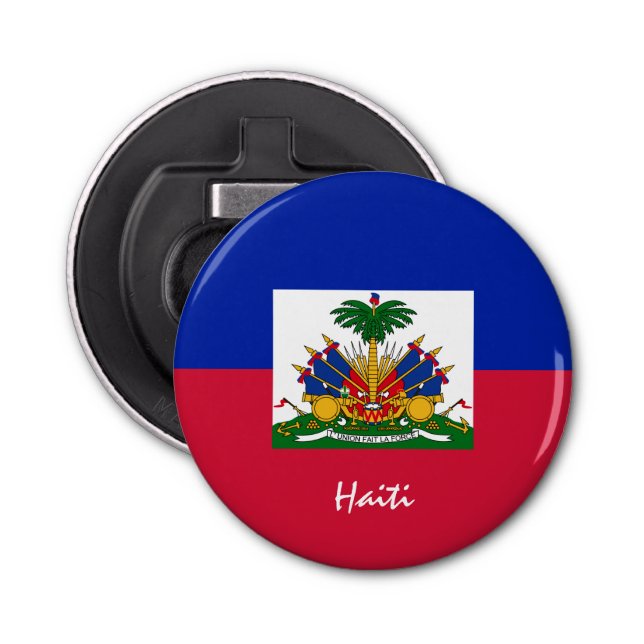 Haitianische Flagge / Haitianisches Party/Sportget Flaschenöffner (Vorderseite)
