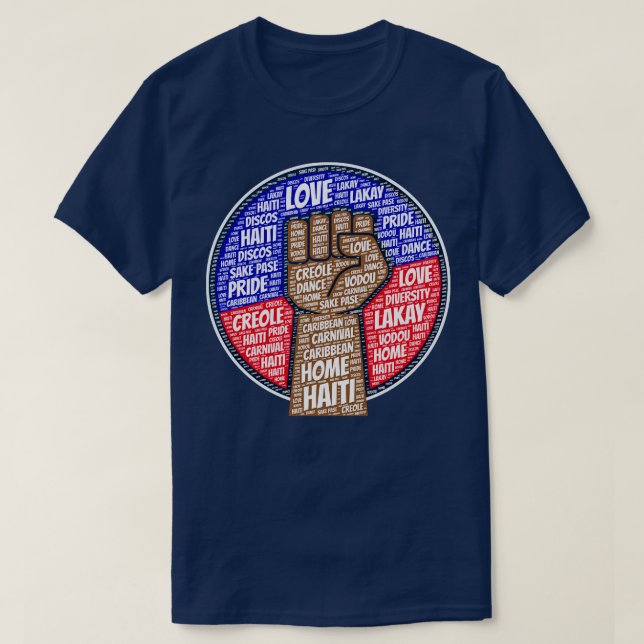 Haitianische Flagge Haitis Pride T-Shirt (Design vorne)