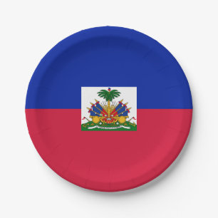 Haitianische Flagge Pappteller
