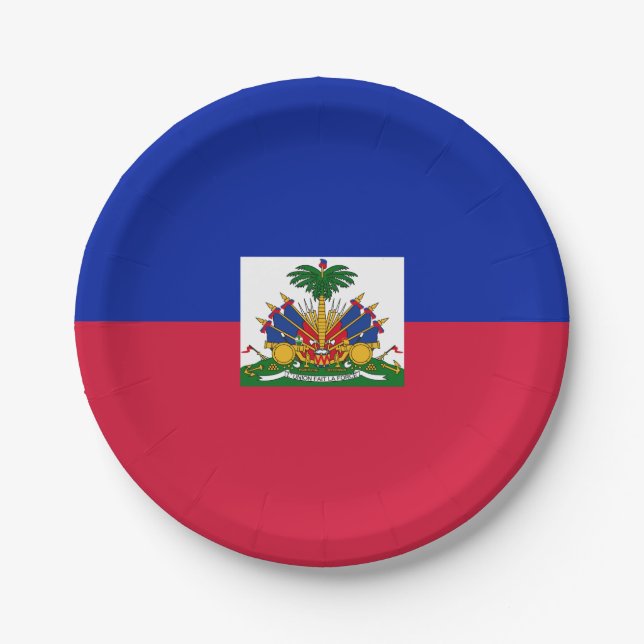 Haitianische Flagge Pappteller (Vorderseite)