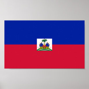 Haitianische Flagge Poster