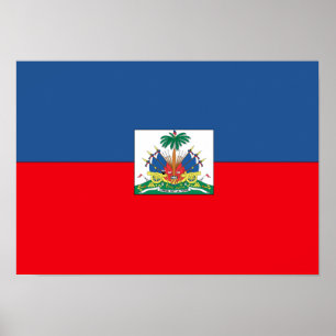 Haitianische Flagge Poster