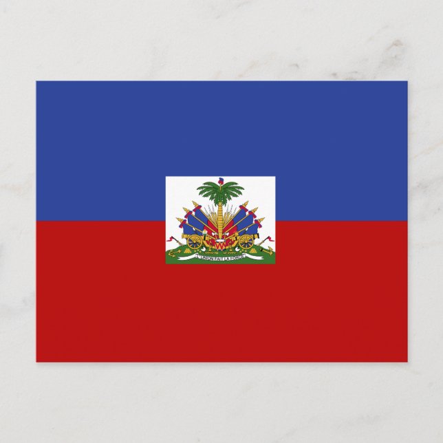 Haitianische Flagge Postkarte (Vorderseite)