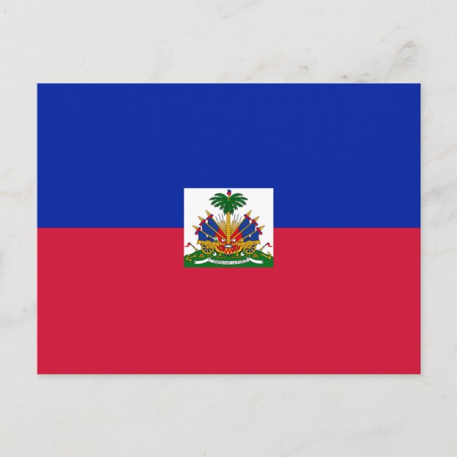 Haitianische Flagge Postkarte (Vorderseite)