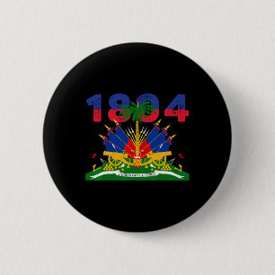 Haitianische Flagge Pride 1804 Unabhängigkeitstag Button