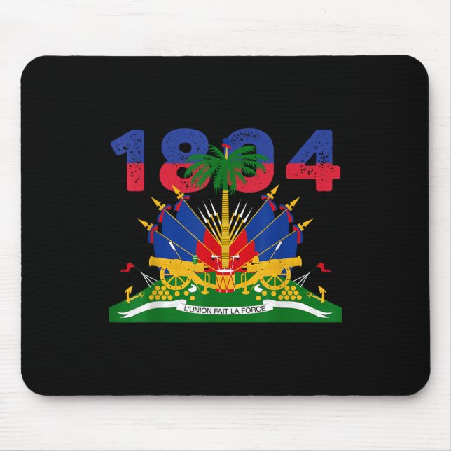 Haitianische Flagge Pride 1804 Unabhängigkeitstag  Mousepad (Vorne)