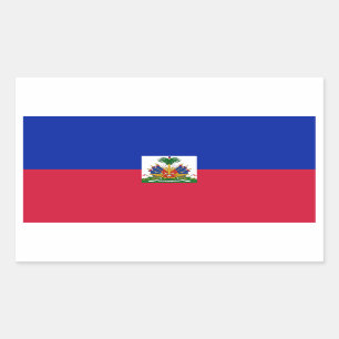 Haitianische Flagge Rechteckiger Aufkleber