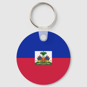 Haitianische Flagge Schlüsselanhänger