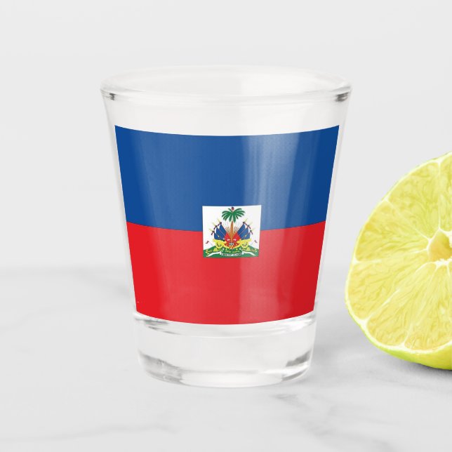 Haitianische Flagge Schnapsglas (Vorderseite)