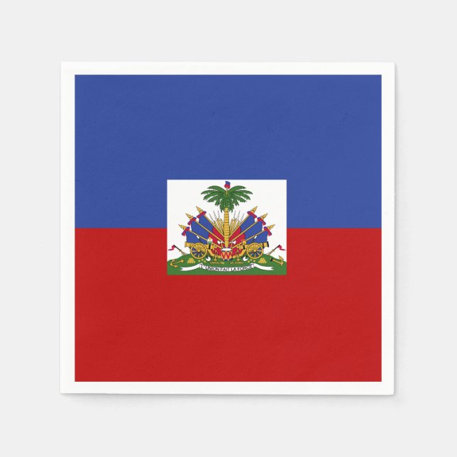 Haitianische Flagge Serviette (Vorderseite)