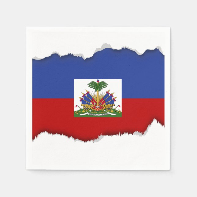 Haitianische Flagge Serviette (Vorderseite)