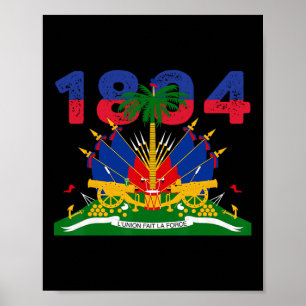 Haitianische Flagge Stolz 1804 Unabhängigkeitstag Poster