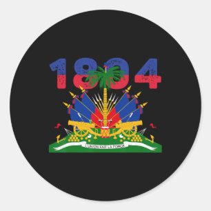 Haitianische Flagge Stolz 1804 Unabhängigkeitstag Runder Aufkleber